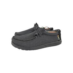 Hey Dude Wally Sport Mesh Mens Shoes US 11 Black Slip-On Loafers